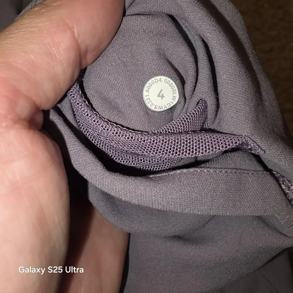Lululemon Drop Waist Midi Dress Lavender Sz‎ 4 Pocketed Athleisure Activewear